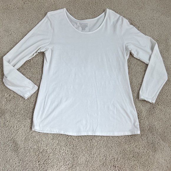 Downeast Essential Womens Top XXL Long Sleeve T-Shirt White  Athleisure Stretch - Picture 6 of 11